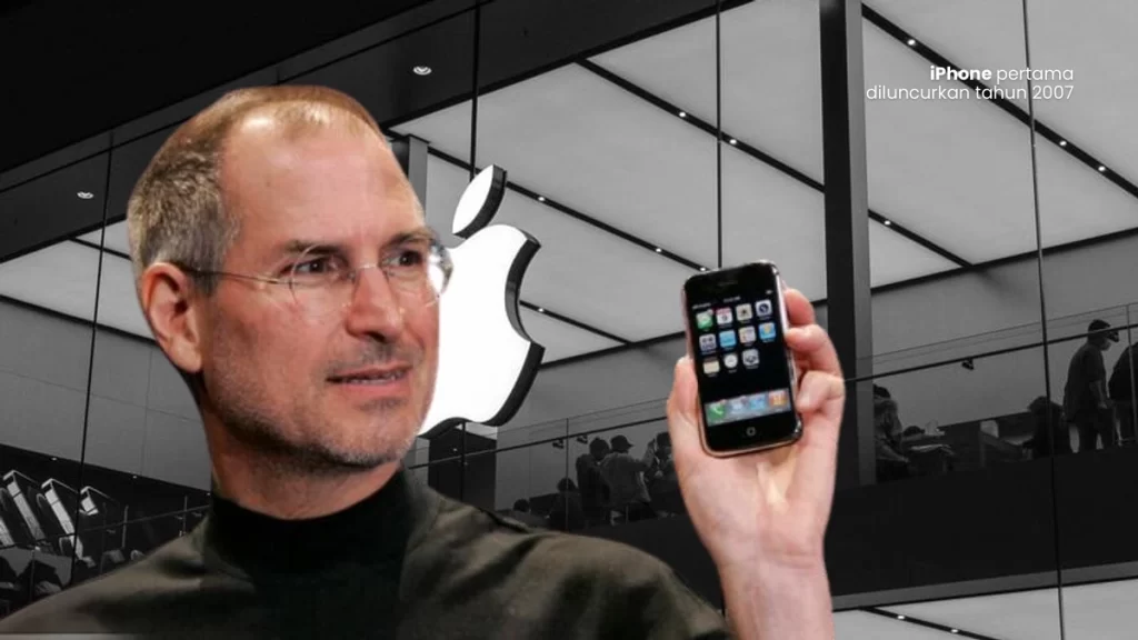 steve jobs saat peluncuran iphone 1 di tahun 2007