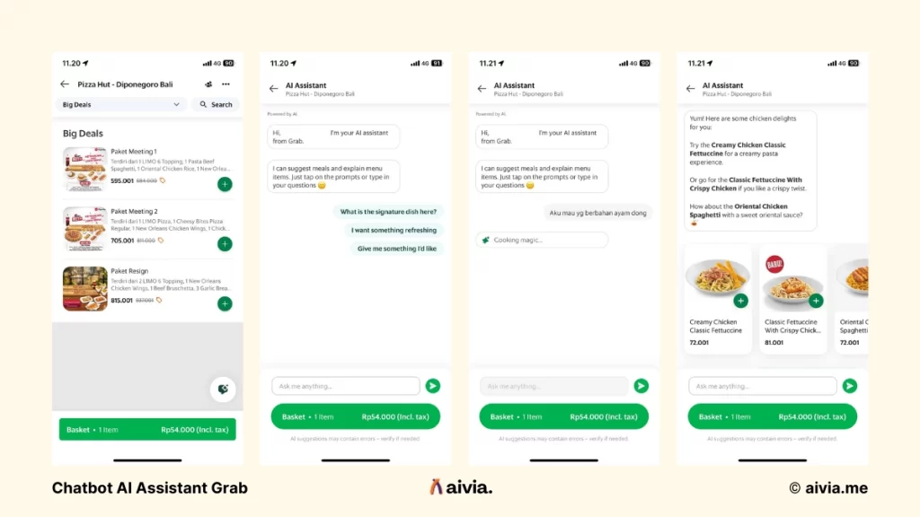 contoh chatbot ai assistant di aplikasi grab