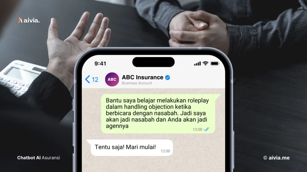 chatbot ai aivia untuk asuransi berbasis simulasi